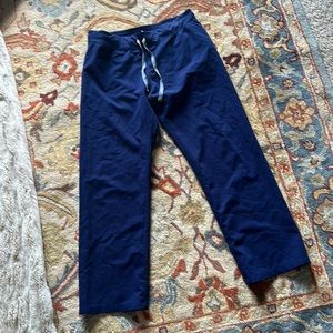Medium petite FIGS Livingston pants navy